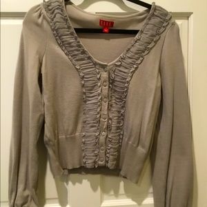 ELLE Cropped Ruffle Sweater